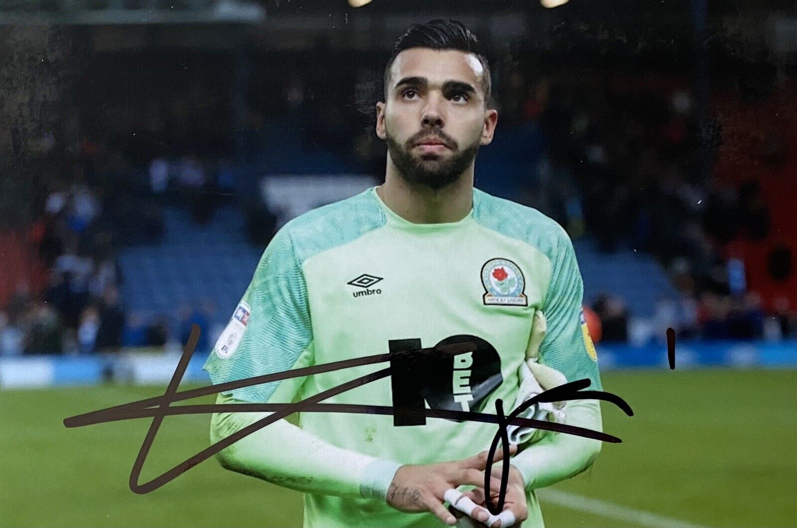 David Raya Genuine Hand Signed Blackburn Rovers 6X4 Photo Poster painting