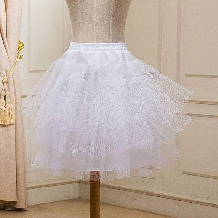 SpreePicky White Tutu Lace Short Petticoat SP141221