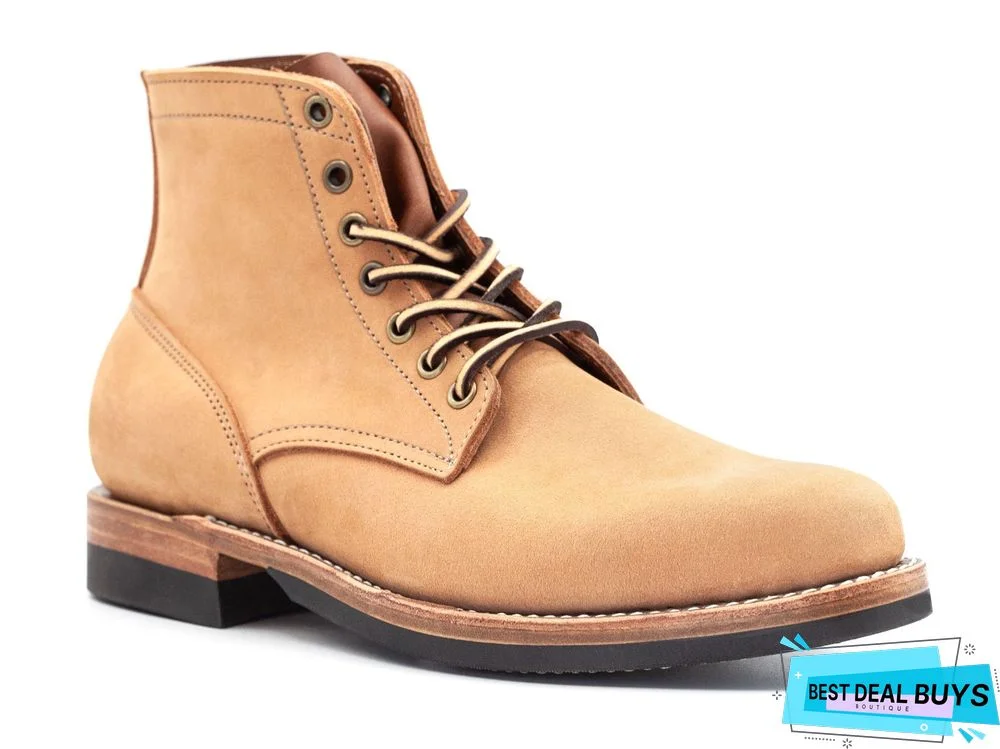 Cow Split Leather Men Boots Comfortable Boots Men Footwear Rubber Ankle Boots Men's Shoes