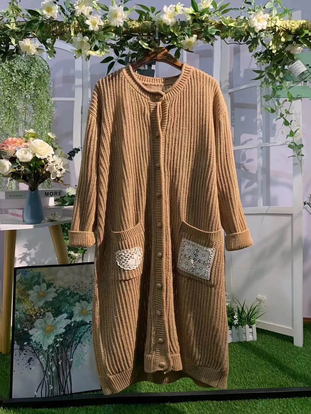 Chicfifth Sweater Women Winter Long Sleeve High Quality Autumn Vintage Top Knitted Cardigan