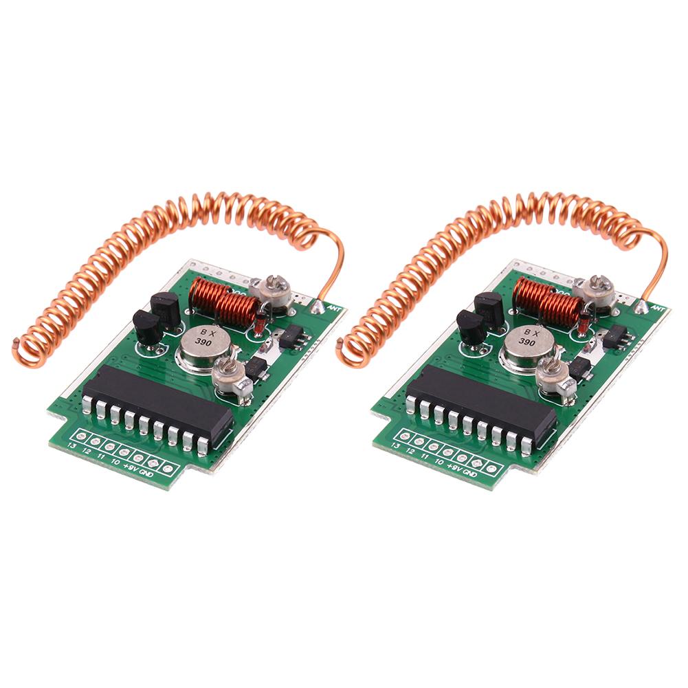 

390MHz 4000m RF Remote Wireless Transmitter Module PCB Board Receiver Kit, 501 Original