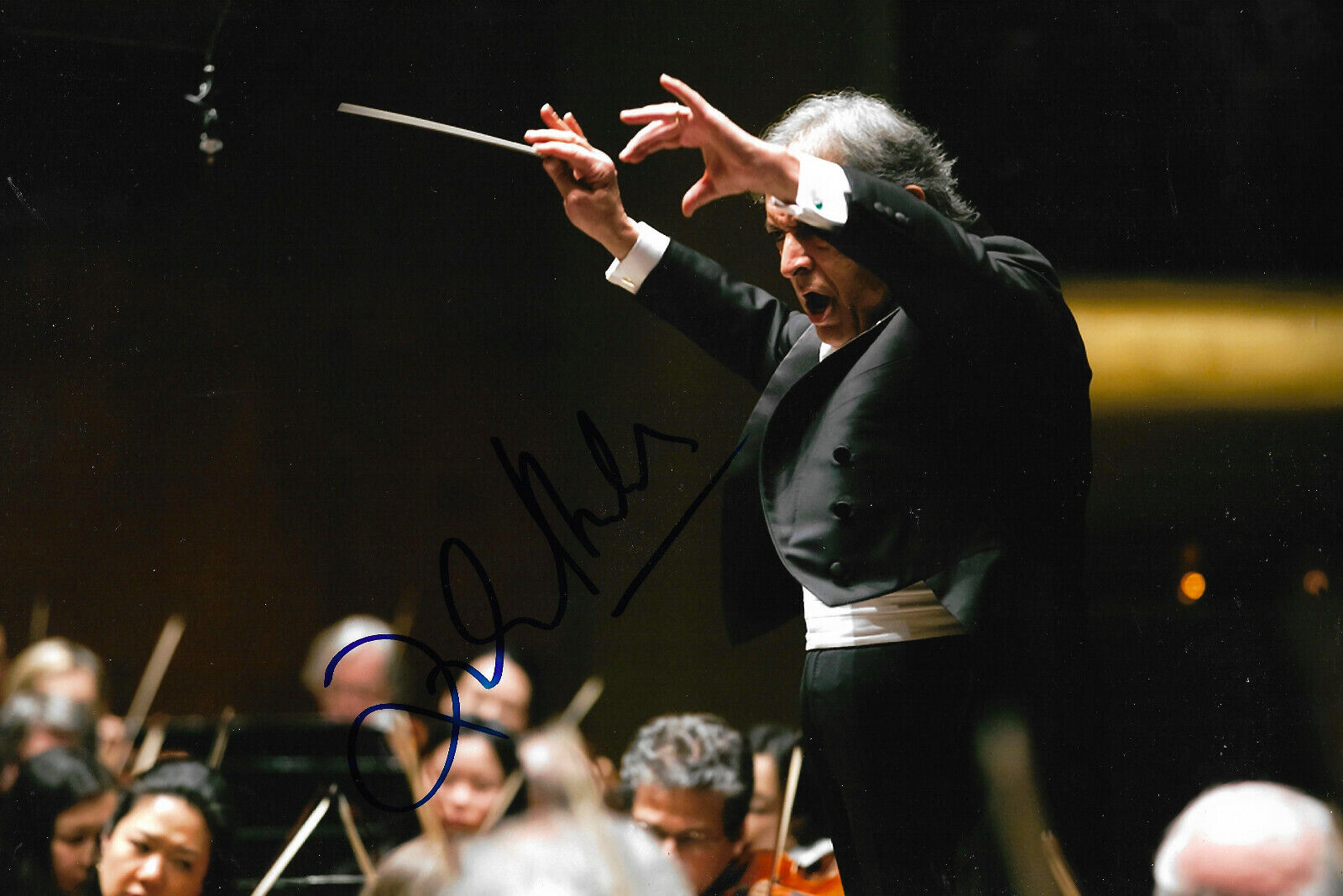 Zubin Mehta Conductor signed 8x12 inch Photo Poster painting autograph