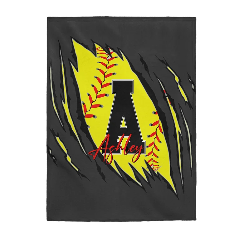 Personalized Softball Blanket for Comfort & Unique| BKKid119