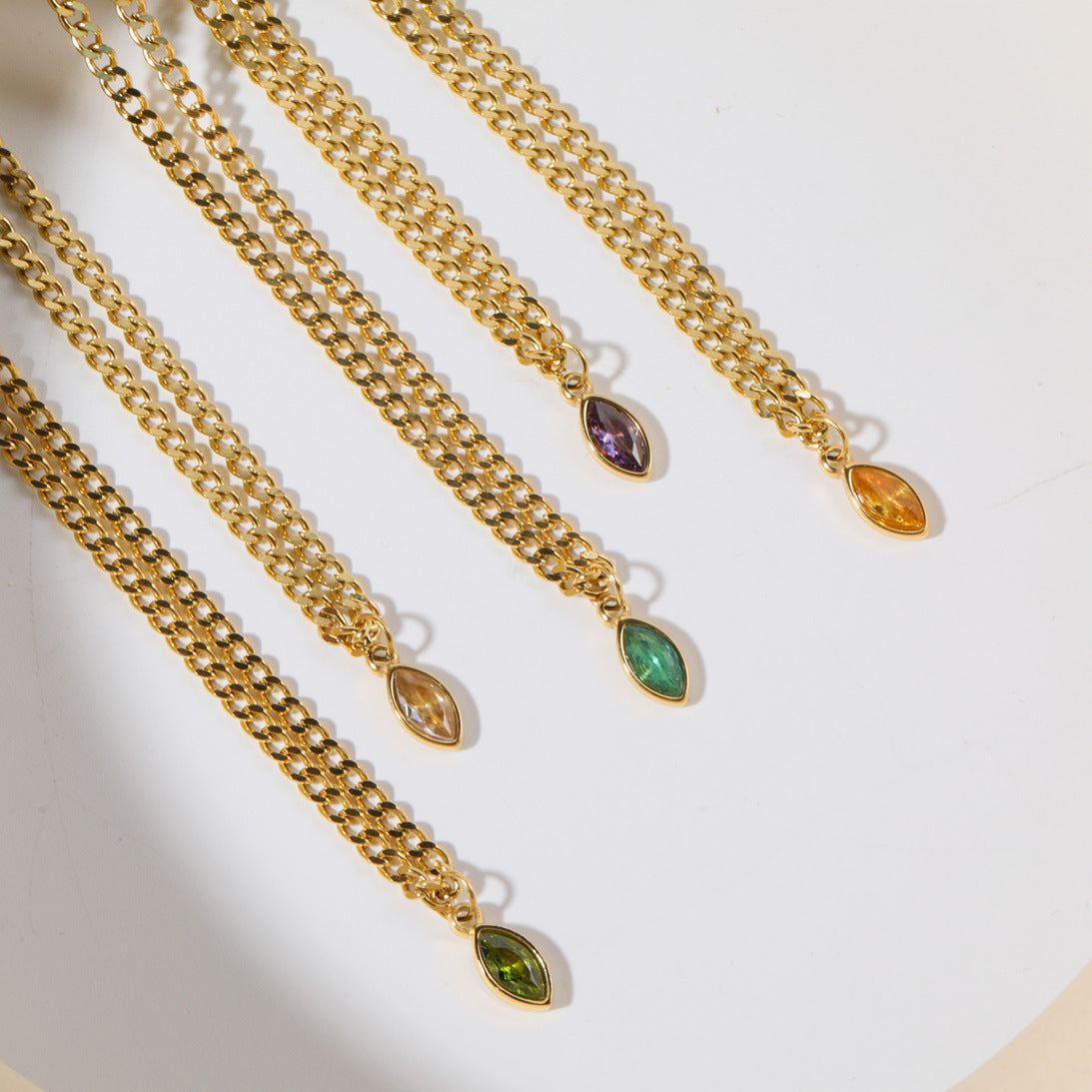 Moderate Luxury Circle Geometric Titanium Steel Electroplating Necklaces