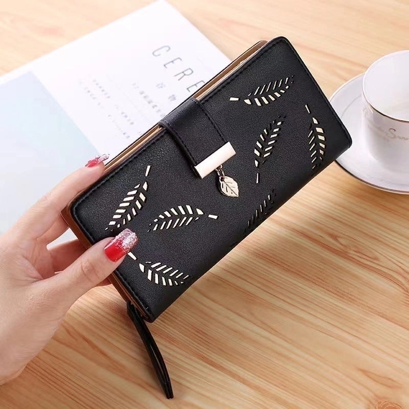 Women’s Spring&summer Pu Leather Geometric Vintage Style Square Zipper Buckle Long Wallet
