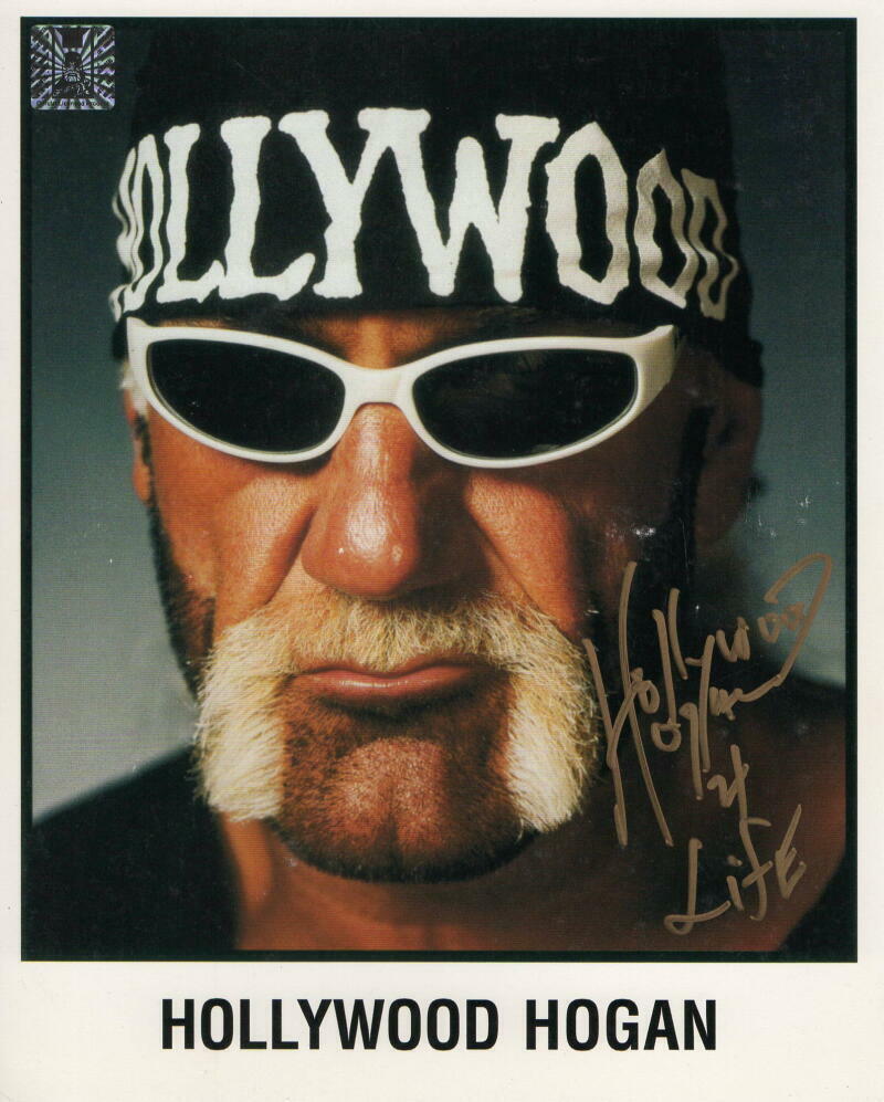 HOLLYWOOD HULK HOGAN SIGNED AUTOGRAPH 8x10 Photo Poster painting - WWF WWE WRESTLING HULKAMANIA