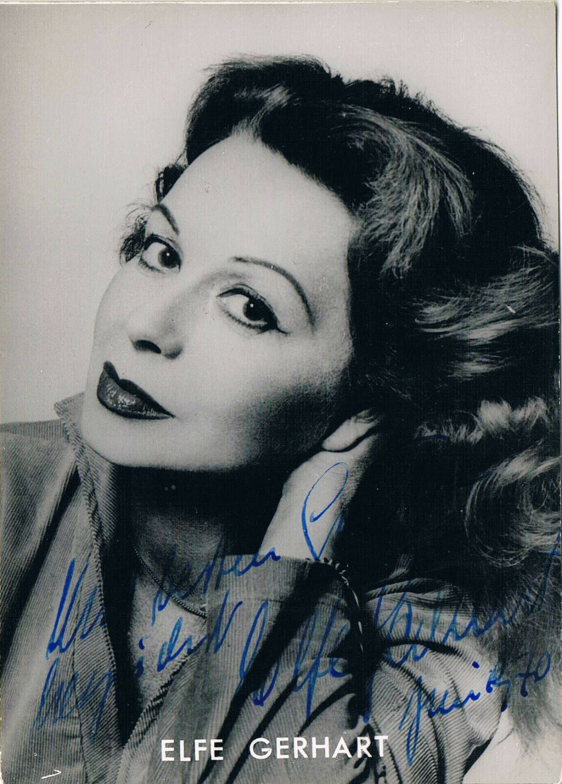 Elfe Gerhart 1919-2007 autograph signed postcard Photo Poster painting 4x6