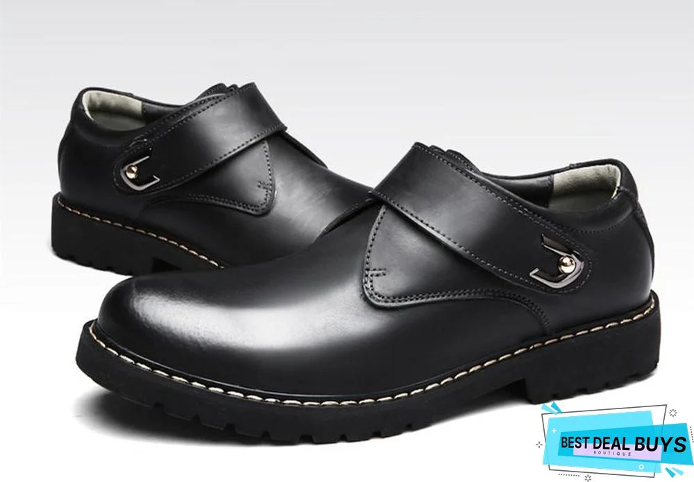 Men's Oxford Shoes Men Flats Fashion Genuine Leather Casual Men Shoes