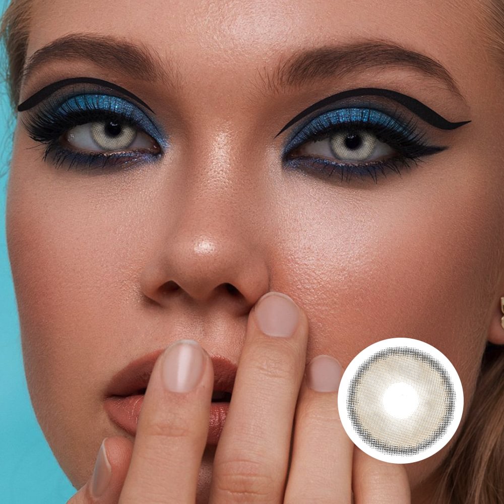 NEBULALENS Empty Yamaki - Ash Yearly Prescription Colored Contact Lenses NEBULALENS