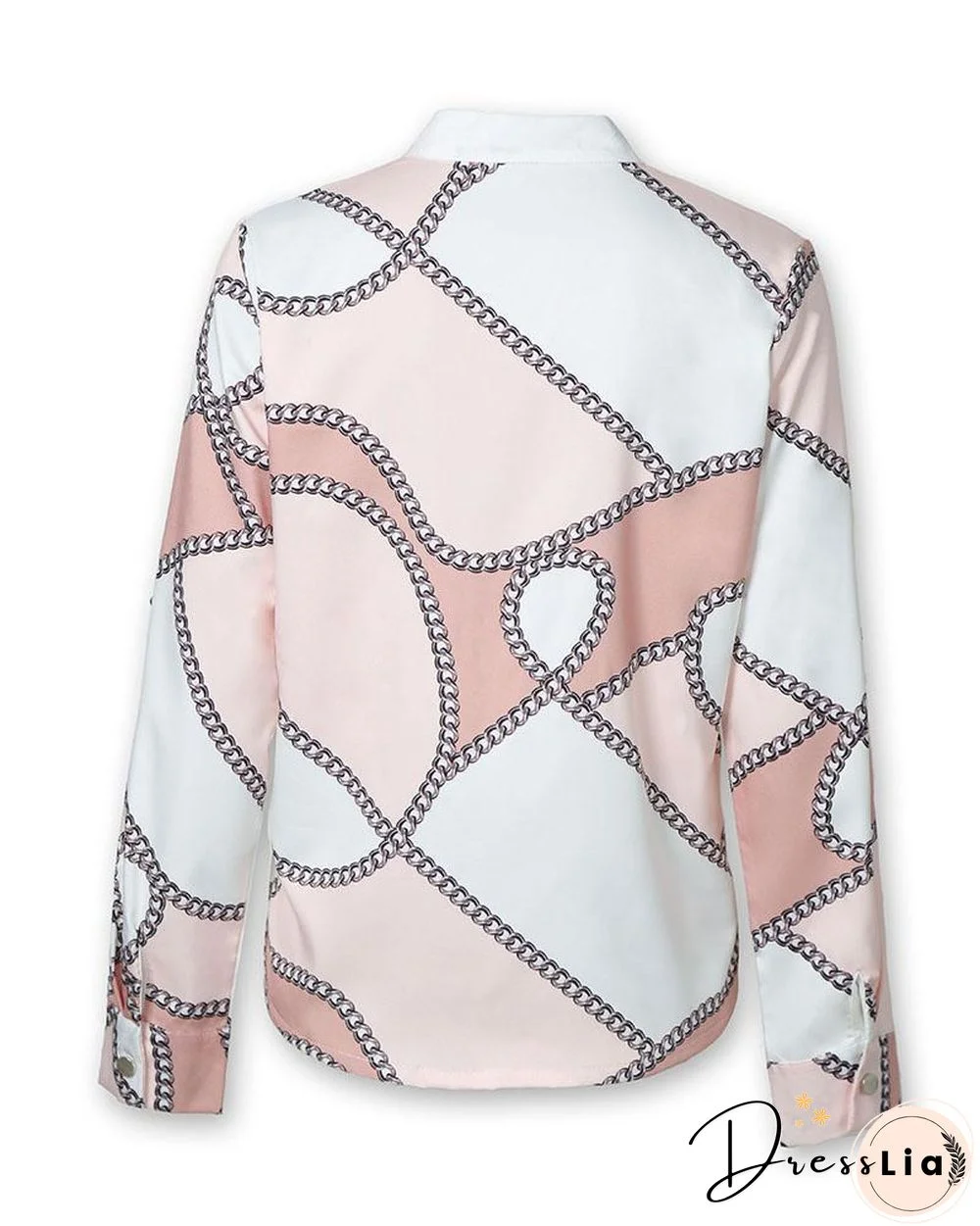 Chain Print Button Through Casual Shirt P10685