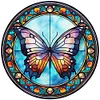 Butterfly - 18CT Stamped Cross Stitch 20*20cm/7.87*7.87in