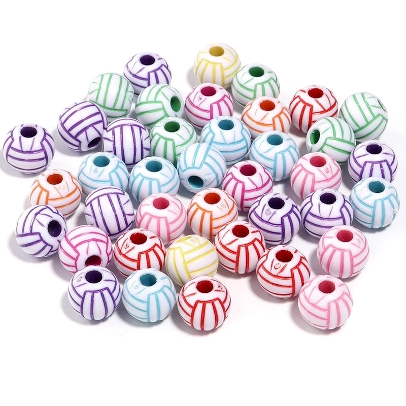 Sports Basketball Football Arylic Plating Jewelry Accessories 50 Pieces