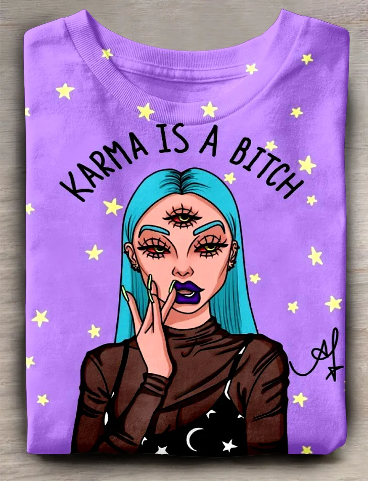 Eagerlys  Karma Is A Bitch T-shirt Eagerlys