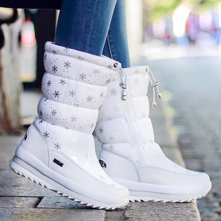 Winter Water Proof Mid Calf Plush Boots Women shopify Stunahome.com