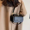 Mini sac à bandoulière carré de couleur unie pour femme