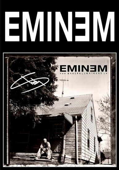 EMINEM - SIGNED LP COVER - MARSHALL MATHERS 1 - Photo Poster painting POSTER INSERT FOR FRAMING