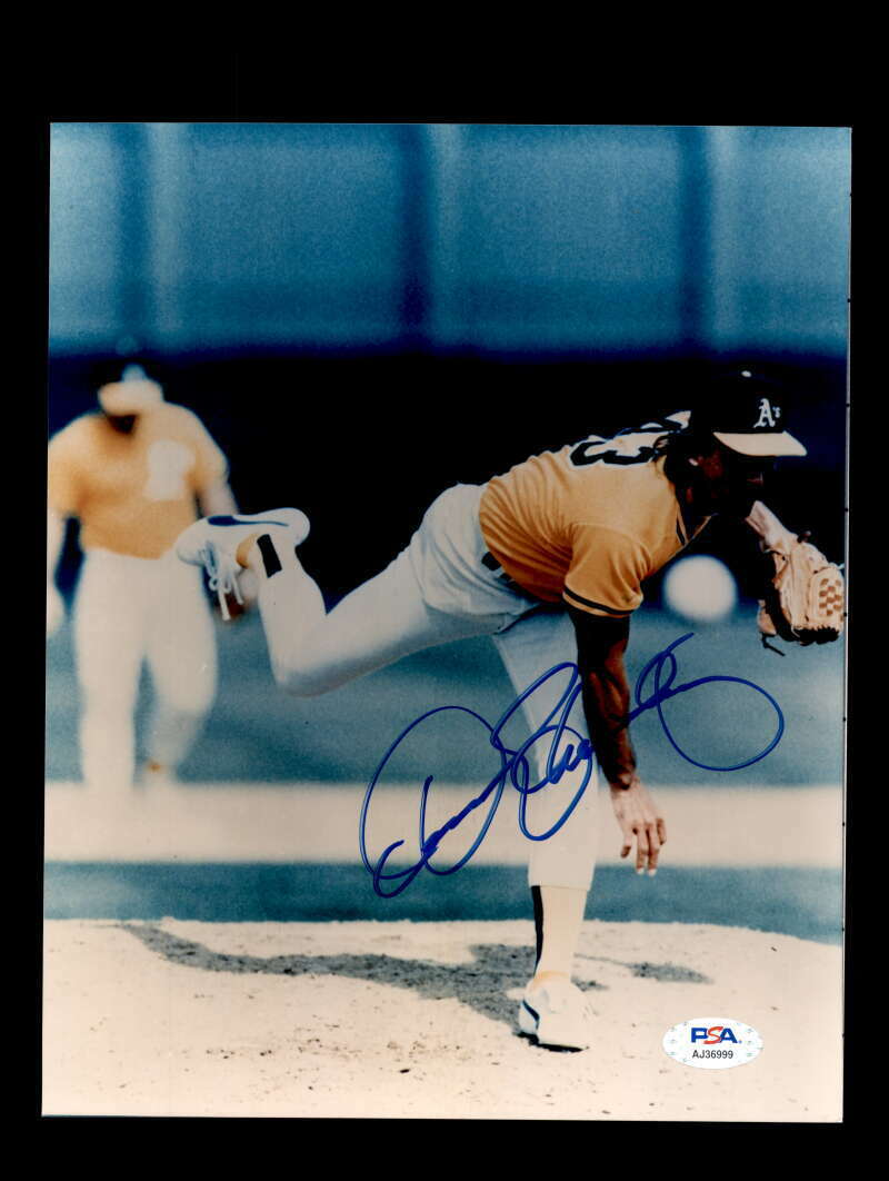 Dennis Eckersley PSA DNA Coa Signed 8x10 Photo Poster painting Autograph