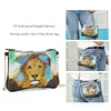 DIY Lion Special Shaped Diamond Painting Women Leather Chain Crossbody Bags