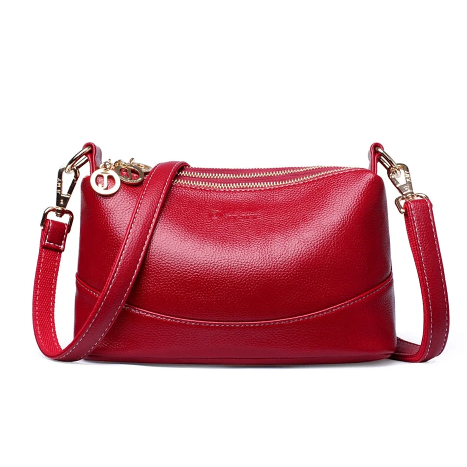 Small 3 layers Sac Leather Luxury Handbags Women Bags Designer Ladies Shoulder Crossbody Hand Bags for Women 2019 Bolsa Feminina