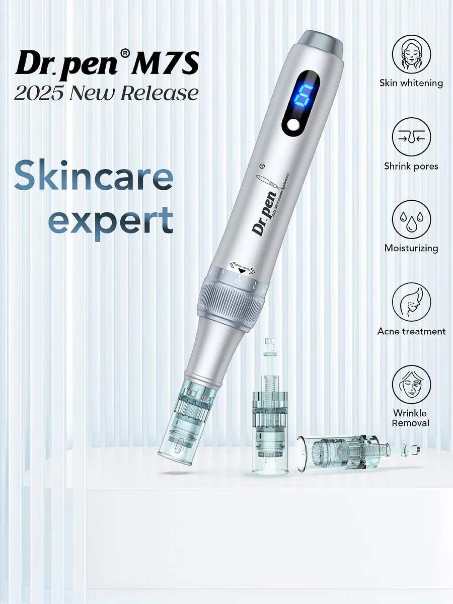 2025 Newest Model M7S Microneedling Pen with 12 Cartridges