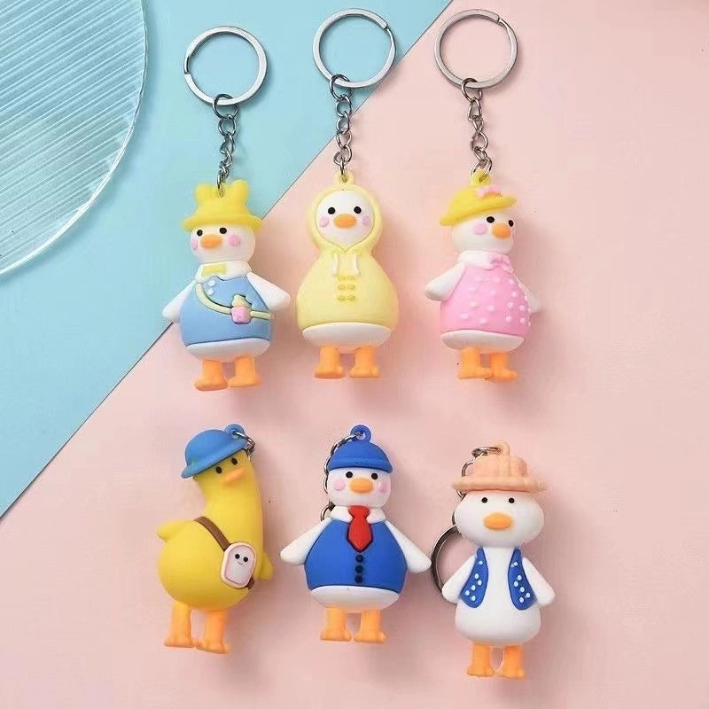 Children’s Small Gift Crooked Duck Keychain Schoolbag Pendant Kindergarten Class Prize Promotion Activity Gift