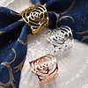 Golden Silver Hollow Rose Catering Napkin Ring
