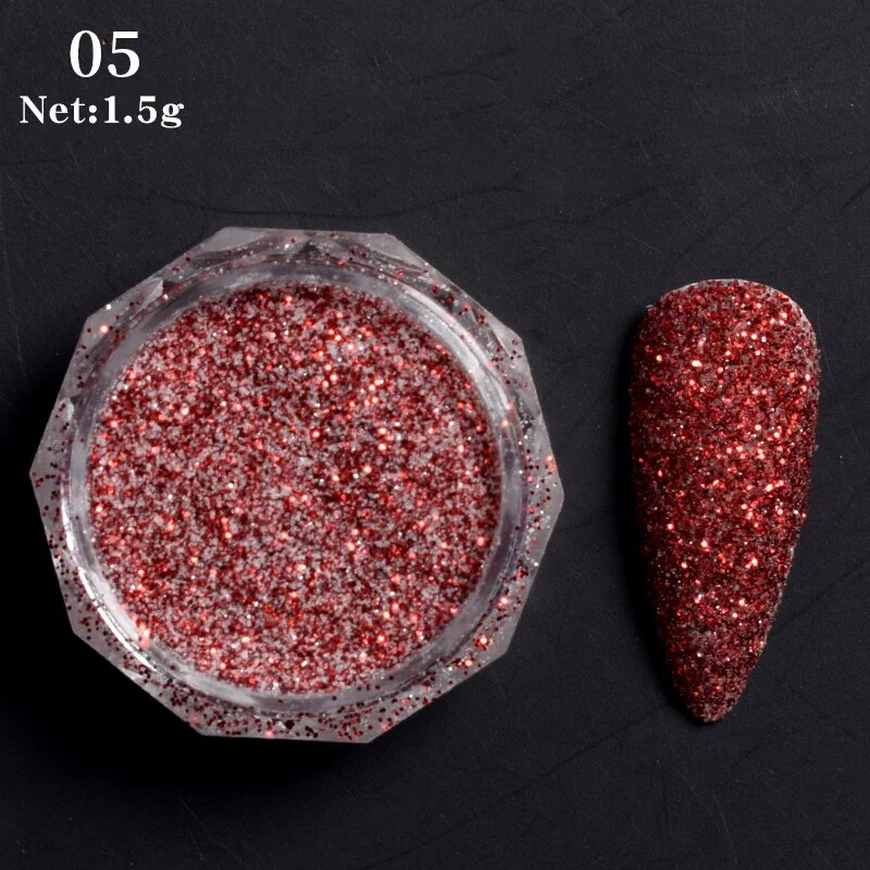 1 Box Solid Mirror Nail Glitters Powder  Dust for Metal Nail Art Nail Powder Chrome Pigment DIY Nail Art Decorations-Nail Inspo