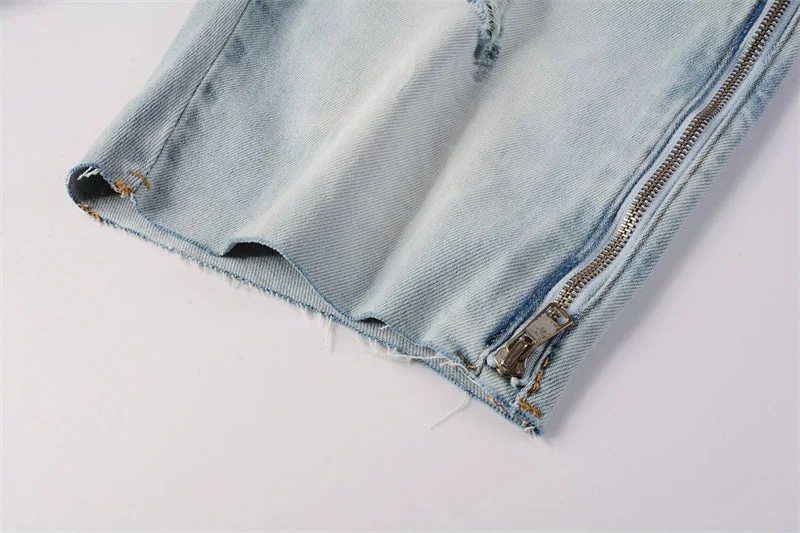 Purple Fashion Jeans 5086