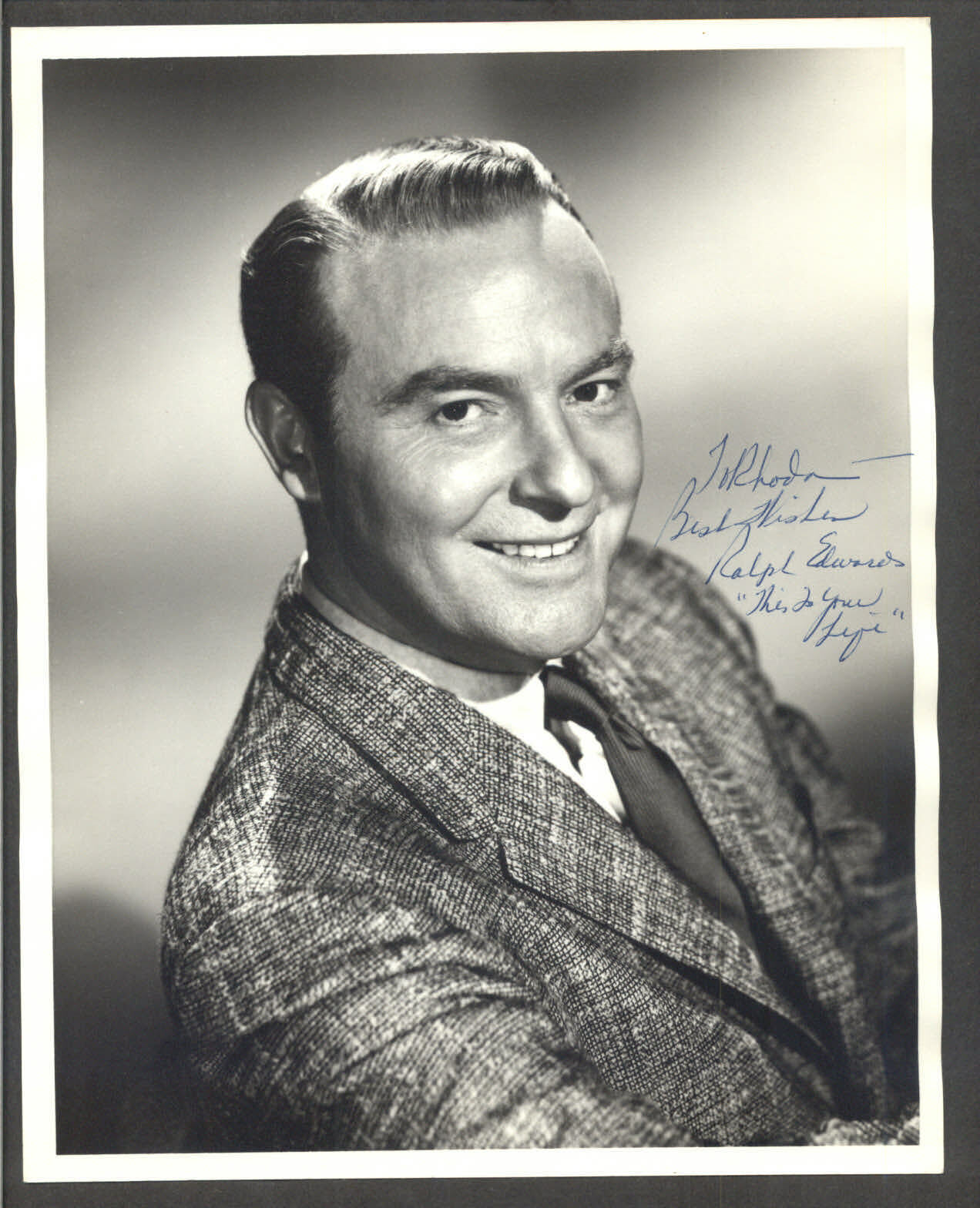 Ralph Edwards - Signed Vintage Celebrity Autograph Photo Poster painting - This is your Life