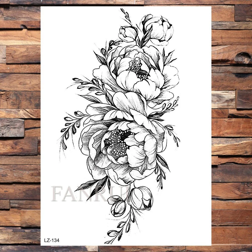 Mighty Lion King Of Beasts Tattoos Temporary Men Women Body Art Fake Tatoo Realistic Tribal Tiger Tattoo Sticker Arm Leg Makeup