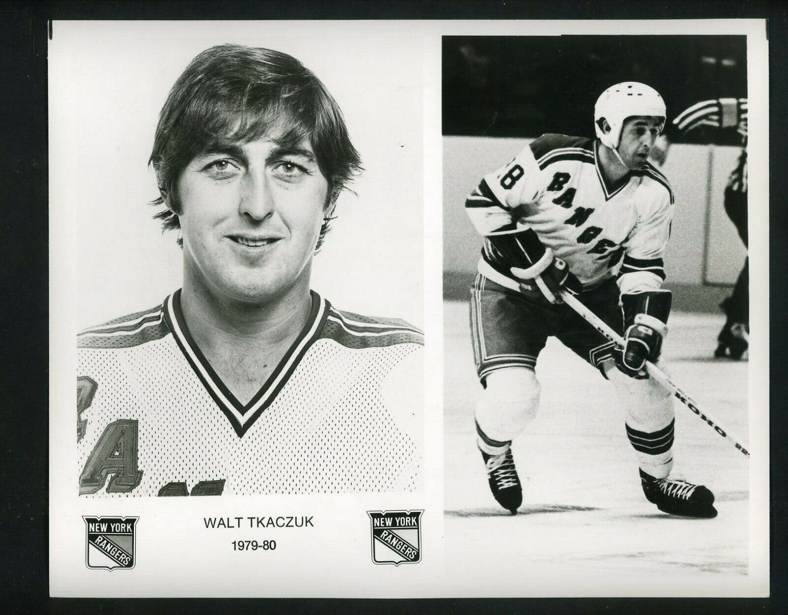 Walt Tkaczuk New York Rangers team issued 1979 Press Photo Poster painting