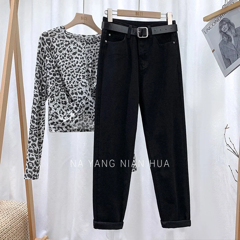 Women High Waist Jeans Woman Fashion Mom Baggy Oversize Jeans Pants For Women Denim Trousers Stright Long Casual Streetwear