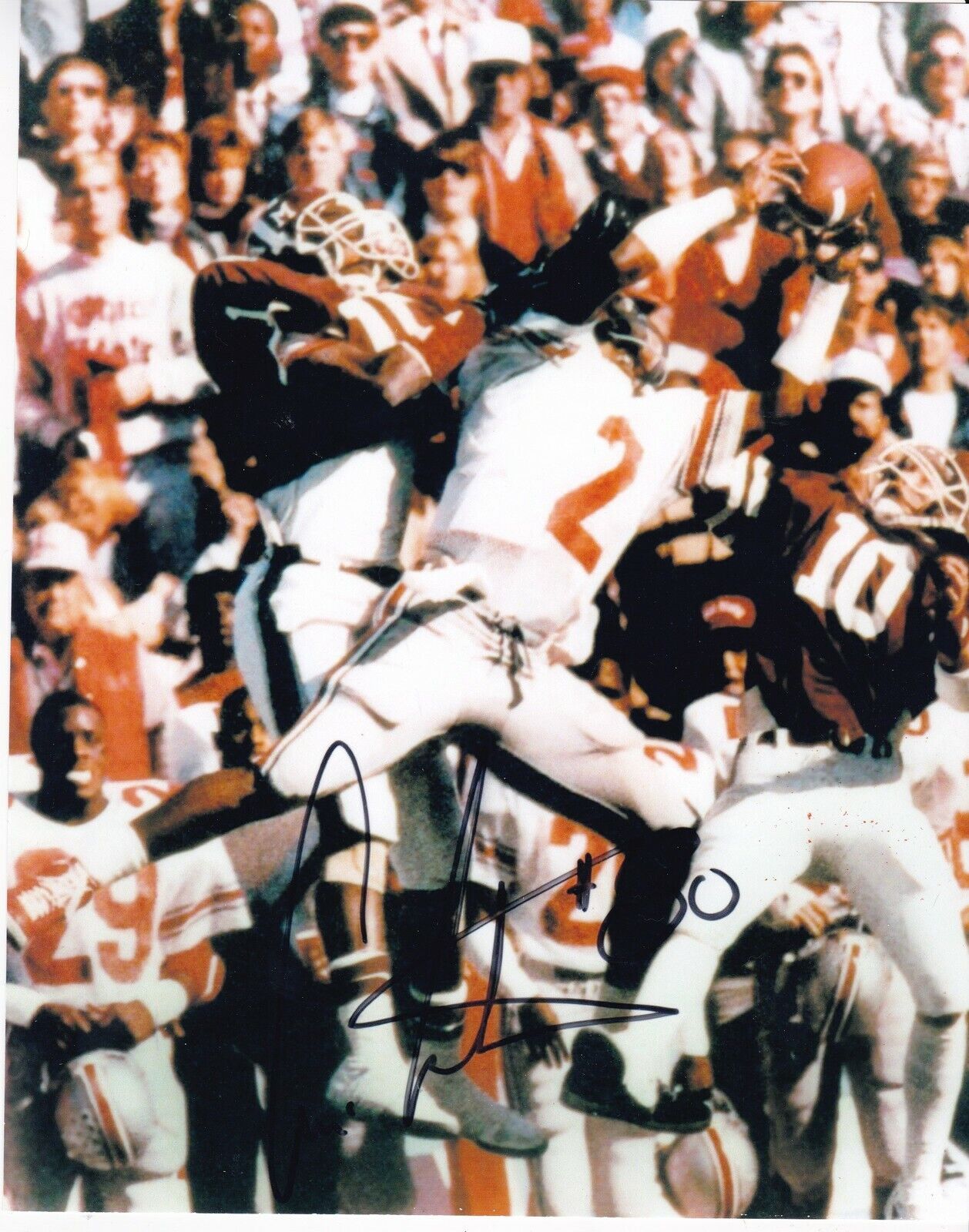 CRIS CARTER OHIO STATE BUCKEYES ACTION SIGNED 8x10