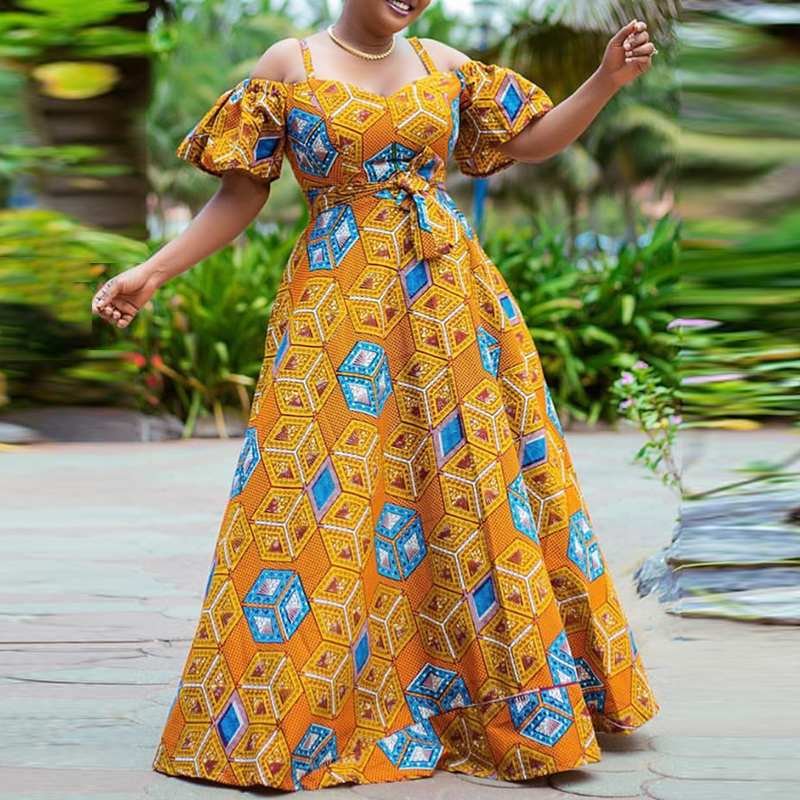 Sleeveless Long Maxi Dress VONDA 2022 Women Printed Summer Sundress Casual Baggy Vestido Robes Longue Bohemian Maxi Dress Baggy