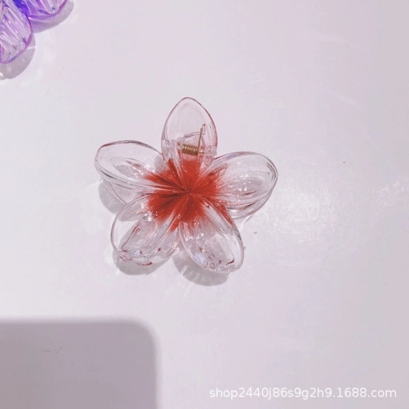 2 Pieces Women’s Sweet Flower Arylic Hair Claws