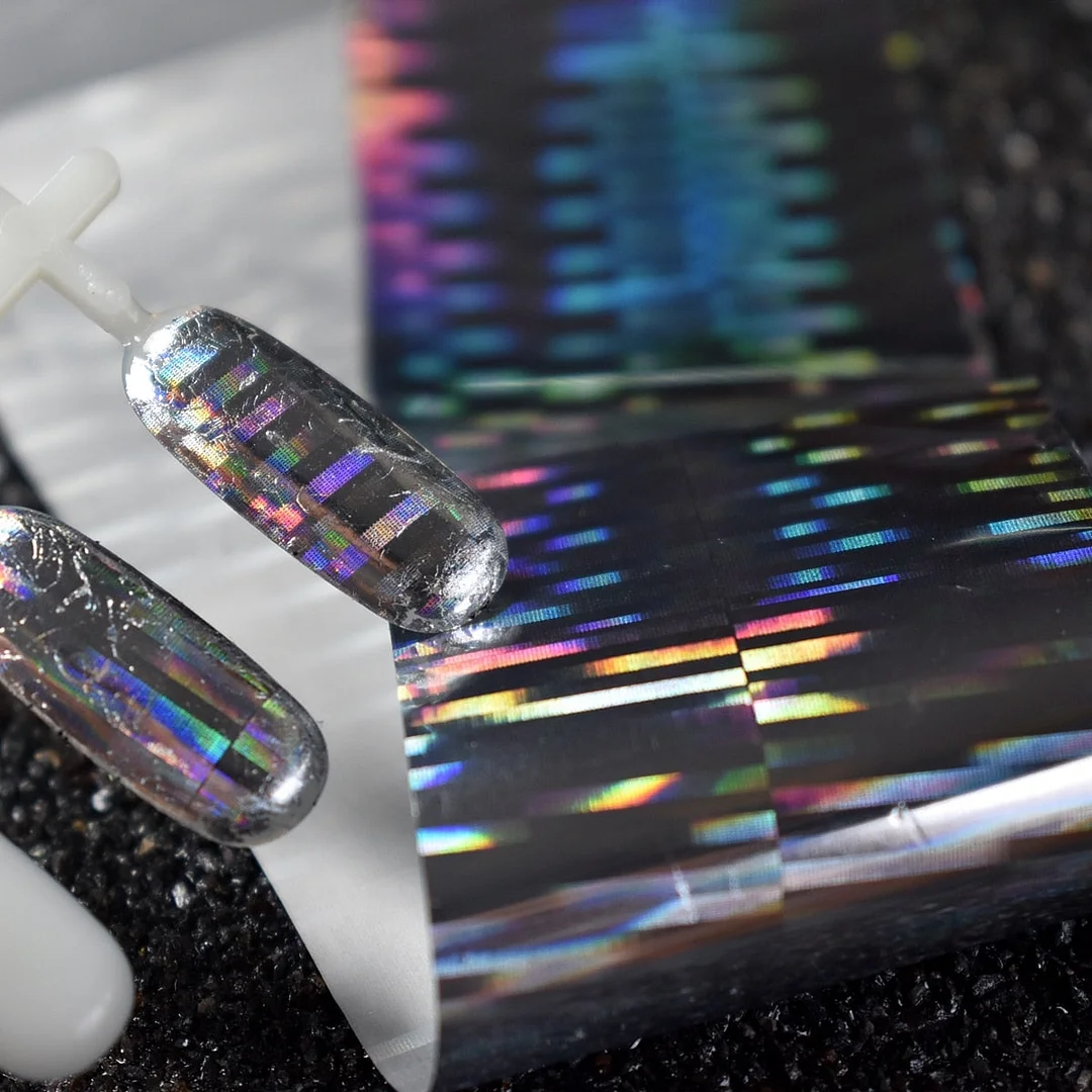 More Than 250 Design Beautiful Designed Nail Art Product Nail Glue transfer Foil Beautiful Flower Purple Orange-Nail Inspo