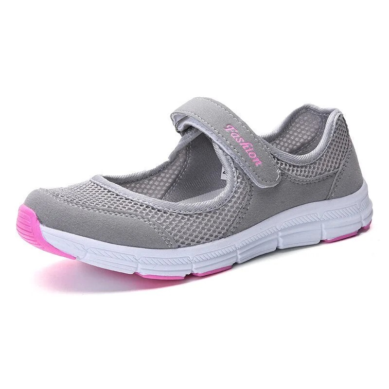 35-42 Summer Breathable Women Sneakers Healthy Walking Mary Jane Shoes Sporty Mesh Sport Running Mother Gift Light Flats Shoes