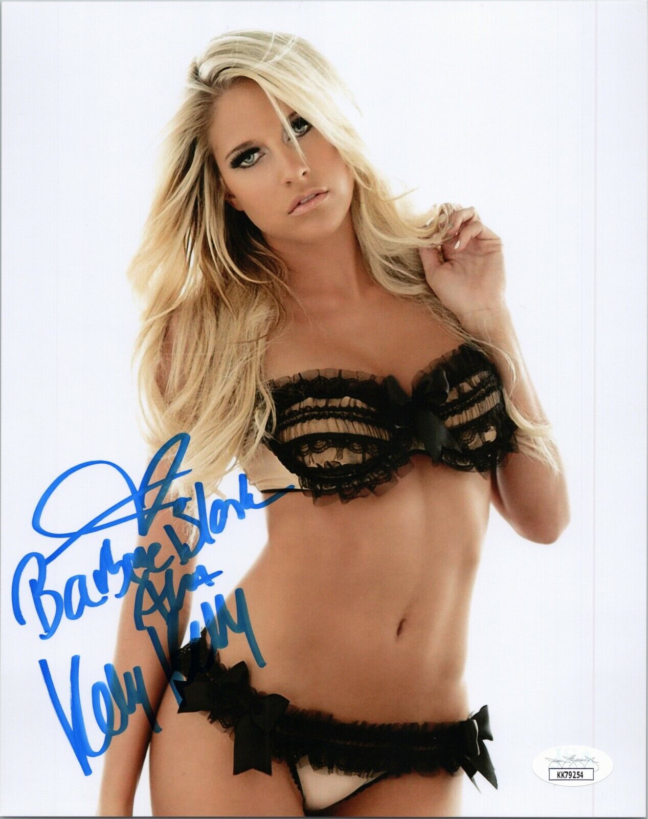 KELLY KELLY ~ BARBIE BLANK Authentic Hand-Signed WWE DIVA