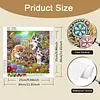 Garden Cat Special Shaped 5D DIY Partial Drill Diamonds Dots Gem Art Kits 11.81 X11.81inch Diamond Dots Paintings Diamonds Paintings Gem Art for Adults Beginners Home Decor