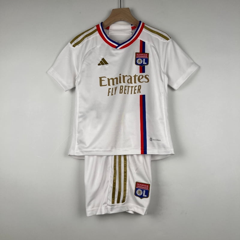 23-24 Kids Lyon Soccer Jersey Home