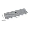 2Pcs Silicone Sink Splash Guard Quick Dry Water Catcher Mat for Sink (Grey)