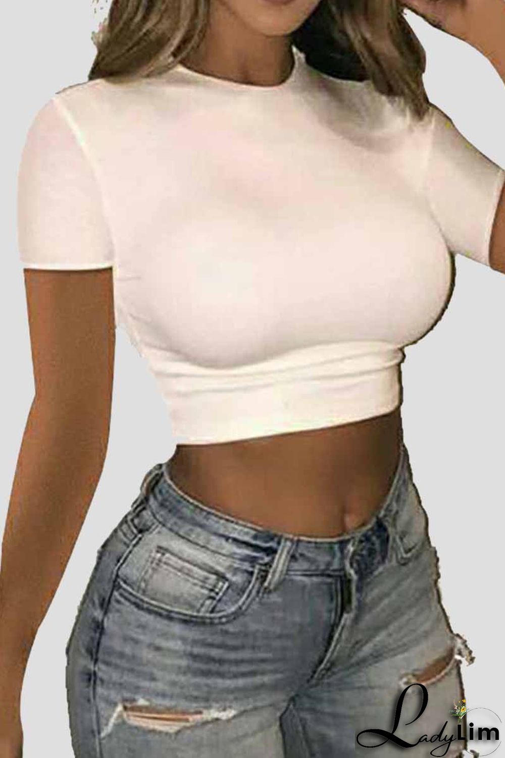 Burgundy Fashion Casual Solid Basic O Neck T-Shirts