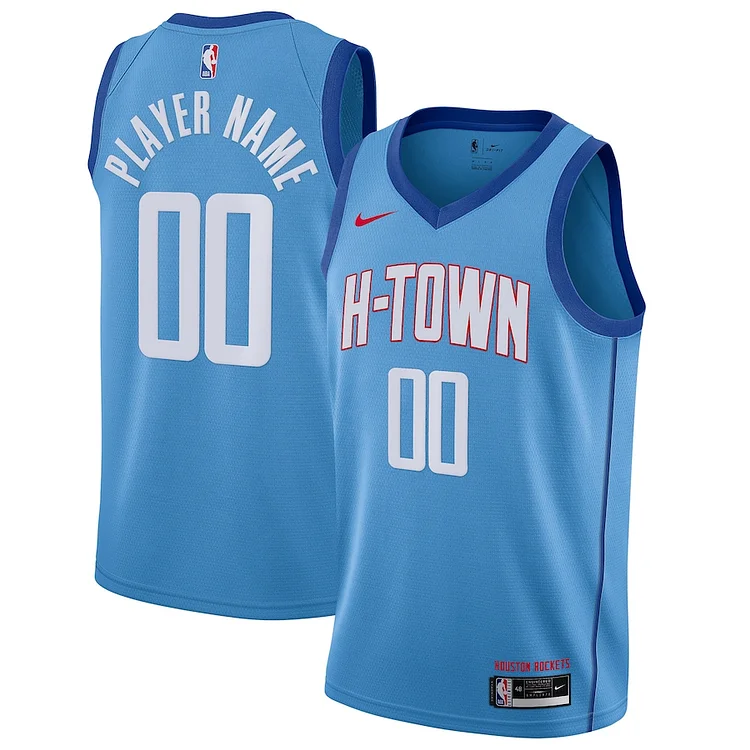 Houston Rockets Nike 2020/21 Swingman Custom Jersey Blue - City Edition