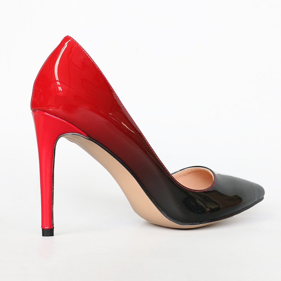 3.94" Gradient Color Heels Party Daily Pumps-vocosishoes