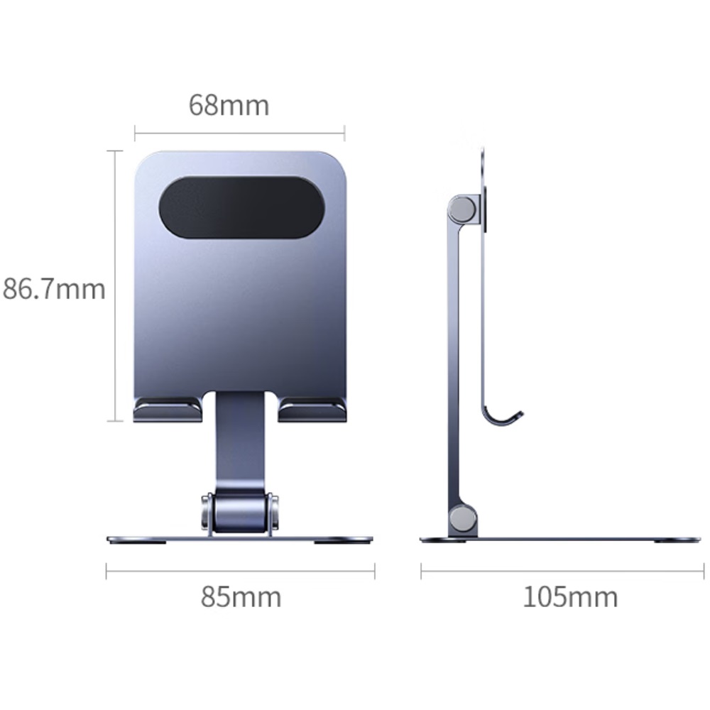 Aluminum Foldable Dock for Tablet and Cell Phone