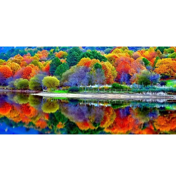 Landscape - 11CT 3 Strands Threads Printed Cross Stitch Kit - 40x85cm(Canvas)