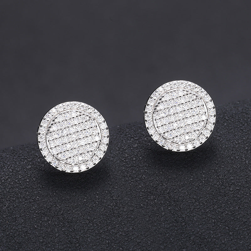 S925 1.2mm Moissanite Round Earrings