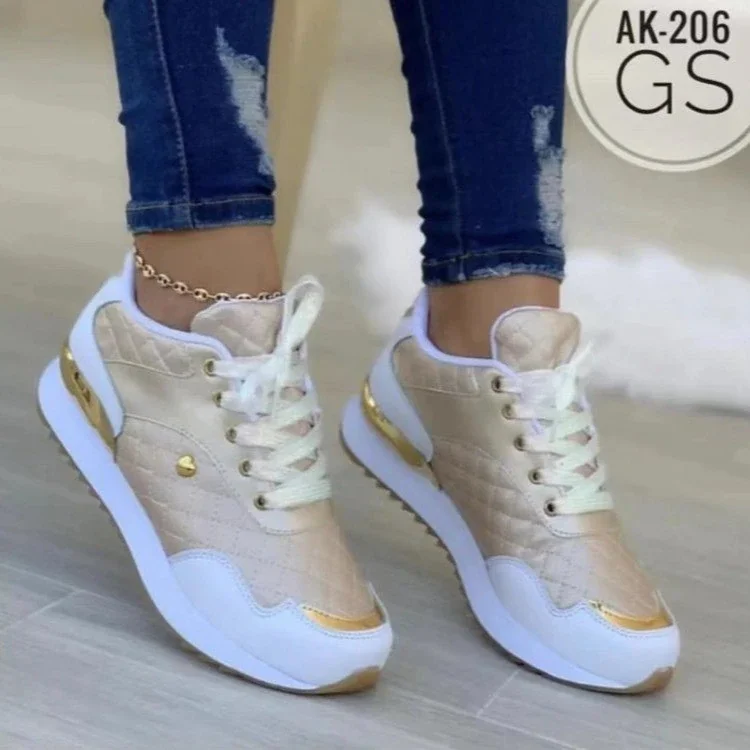 Qengg New Ladies Casual Shoes Heightening Sports Wedge Shoes Air Cushion Comfort Sneakers Zapatos De Mujer womens shoes