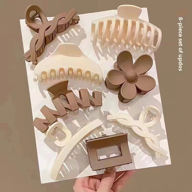 Summer Explosions Color Suit Grab Clip Large Simple Hairpin Women’s Back Of Head Hairpin High-end Shark Clip Headwear