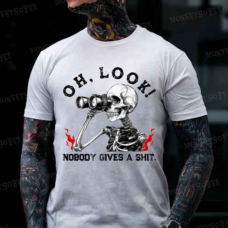 "Oh Look Nobody Gives A Shit" Monkey T-shirt